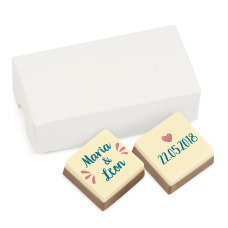 czekoladki ślubne z nadrukiem