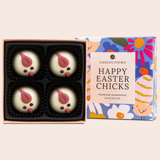 4 czekoladowe kurki Happy Easter