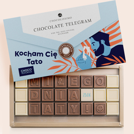 czekoladowy telegram dla taty